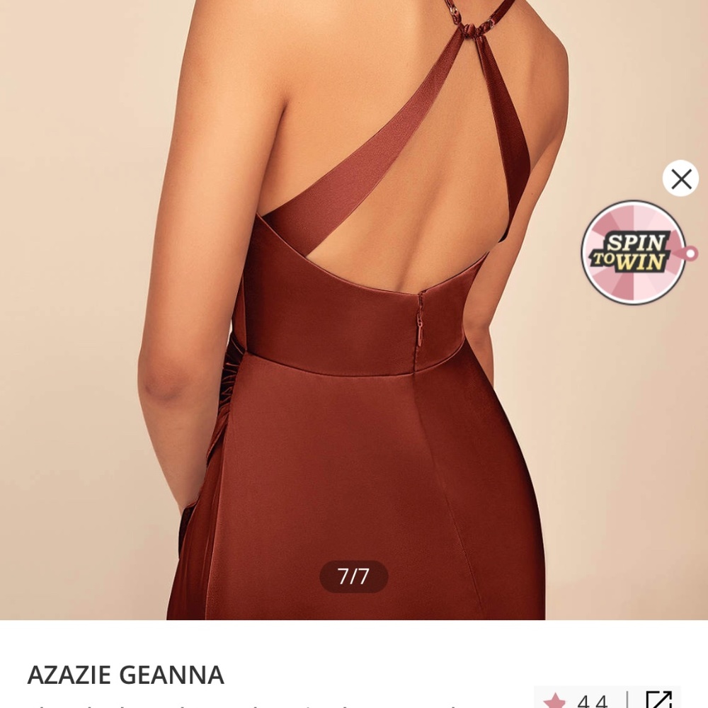 Azazie terracotta bridesmaids dress